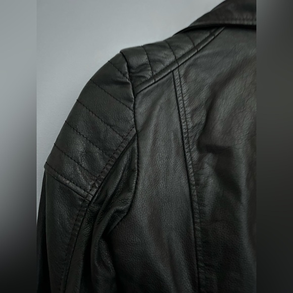 Barneys Originals Clara Black Napa Leather Moto Jacket | Small | Indie Sleeze - Picture 11 of 15